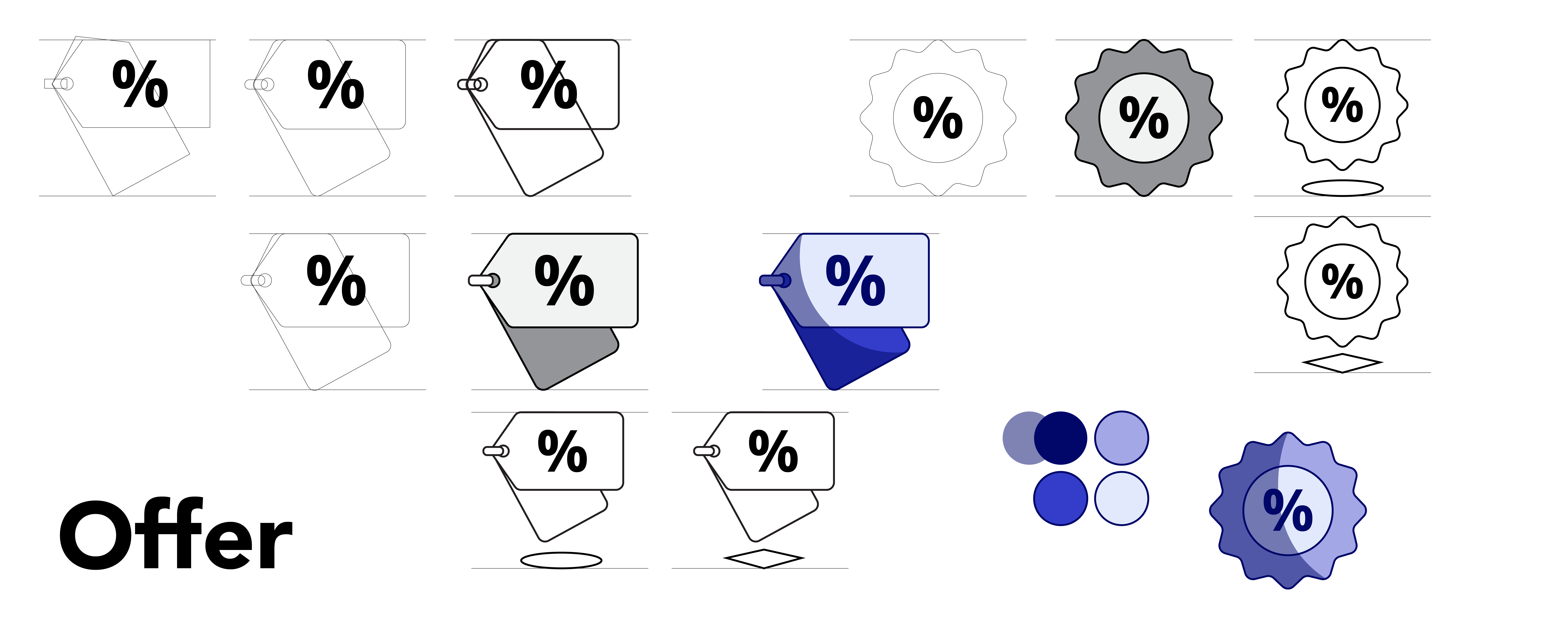 Screenshot of the design process for the icon “Offer”.