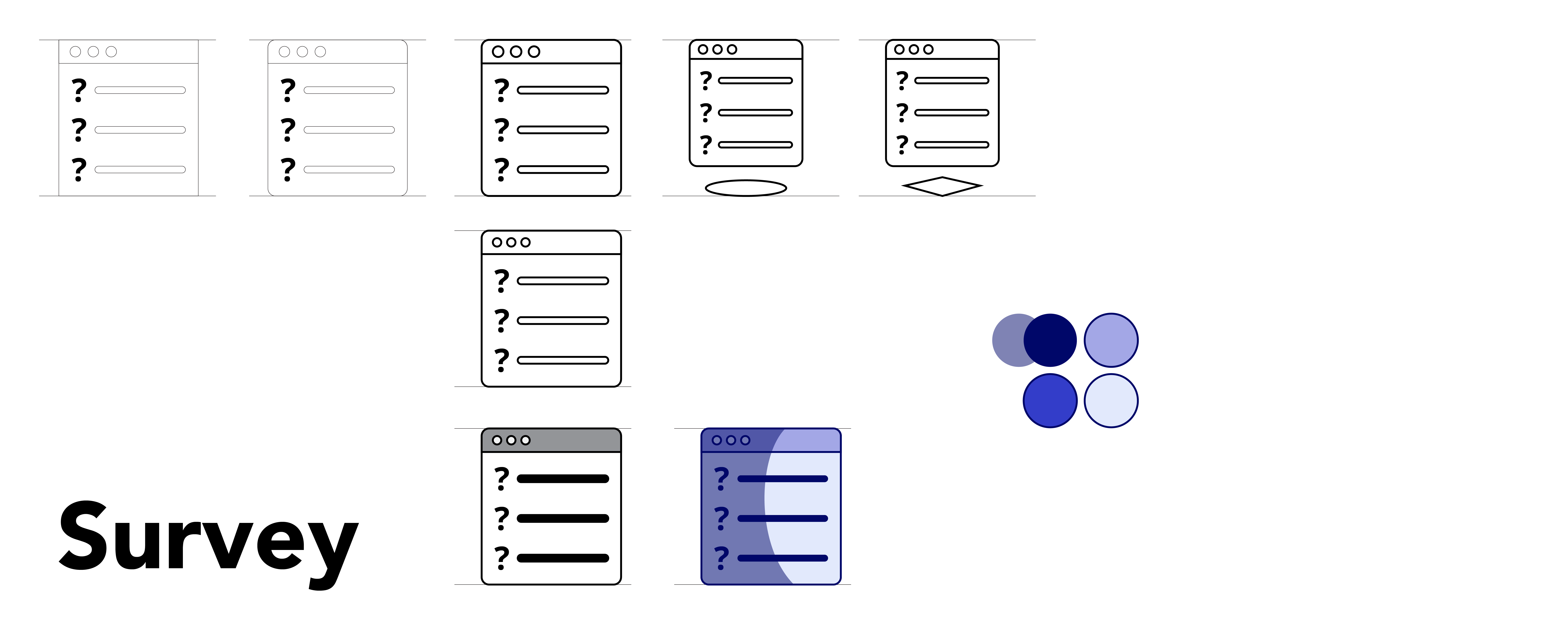 Screenshot of the design process for the icon “Survey”.