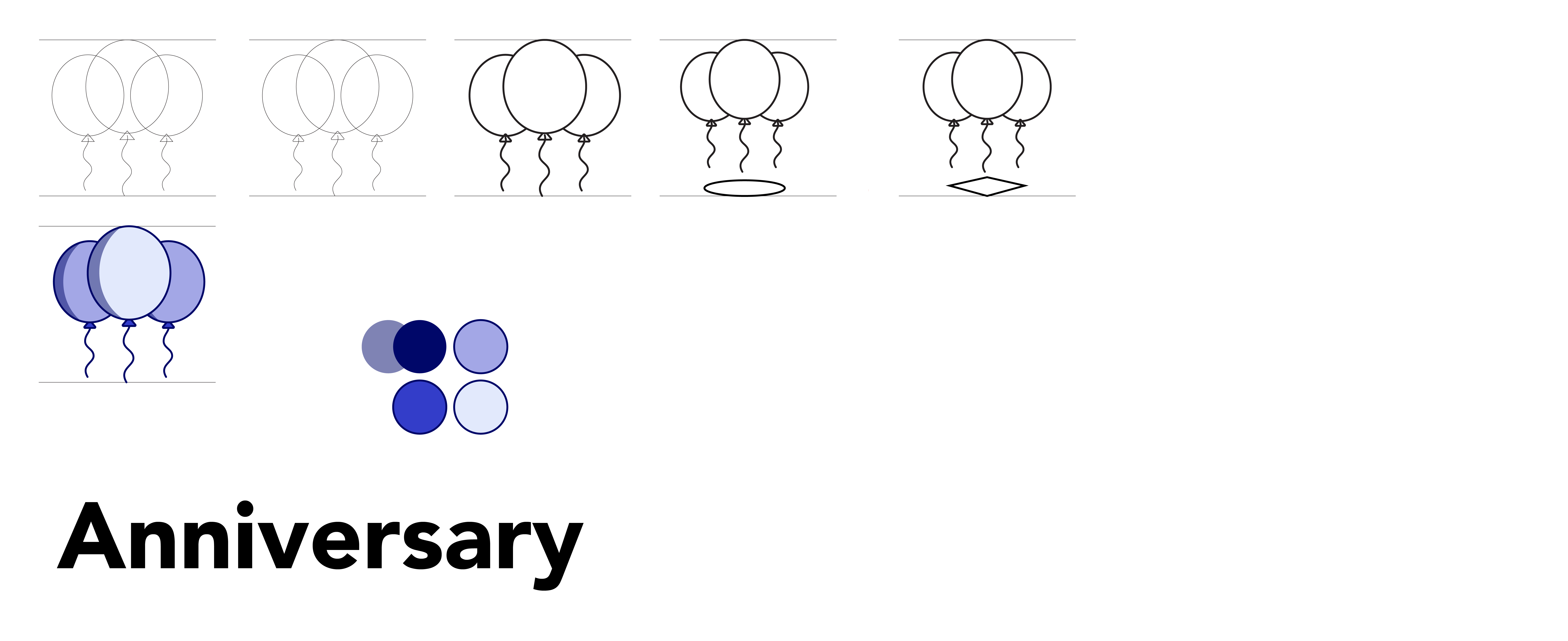 Screenshot of the design process for the icon “Anniversary”.